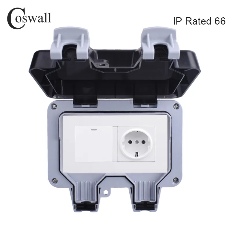 Outdoor Power Outlet Weatherproof - Coswall IP66 presa di corrente da