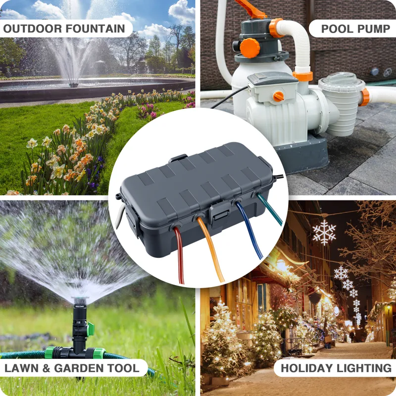Outdoor Power Box - Copertura impermeabile per cavo di prolunga