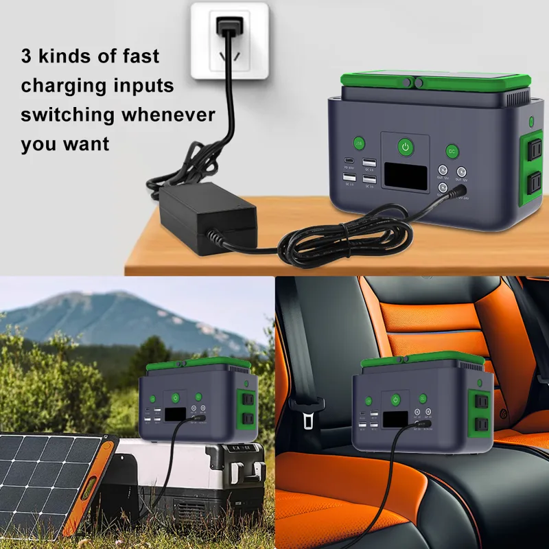 Outdoor Power Bank With Ac Outlet - Stazione di Energia Solare Portatile 200W,