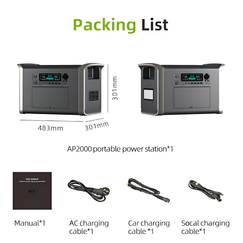 Outdoor Power Bank With Ac Outlet - UAPOW Stazione di Alimentazione Portatile 2400W