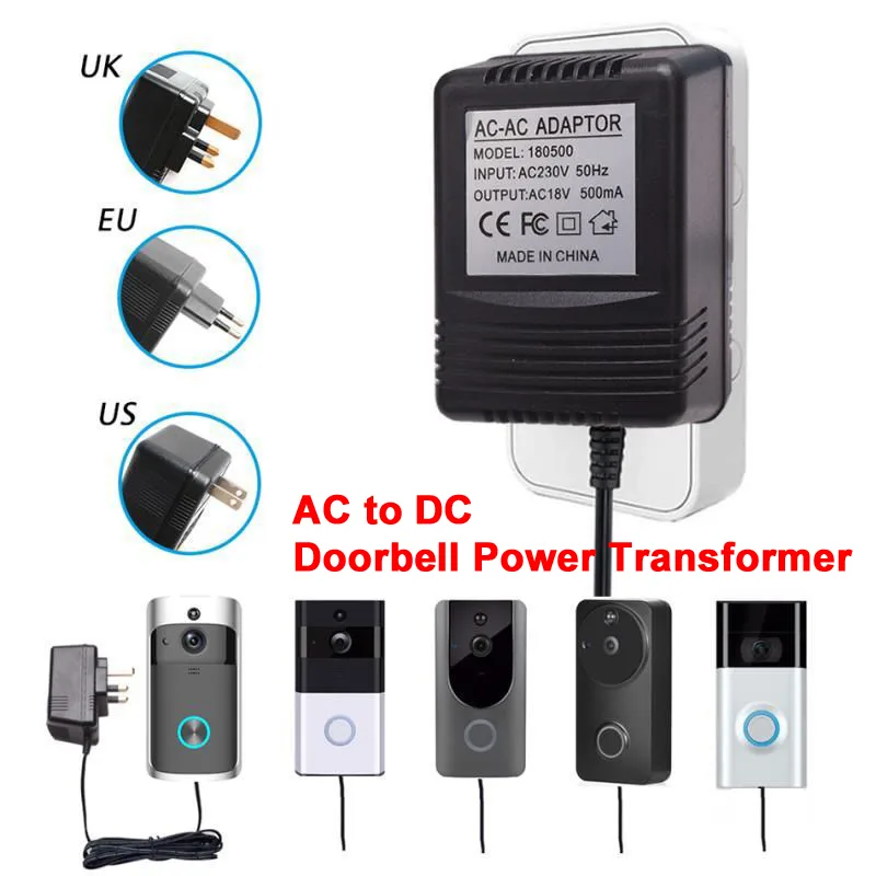 Outdoor Power Adapter Ring - US UK Spina UE 18V AC