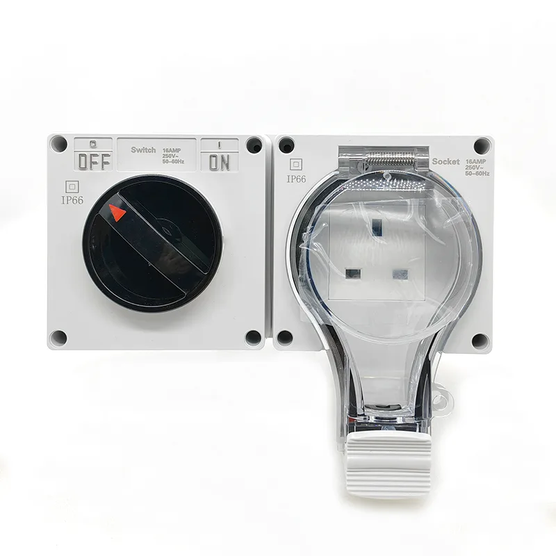 Outdoor Power Outlet Weatherproof - Alimentatore presa interruttore a muro impermeabile