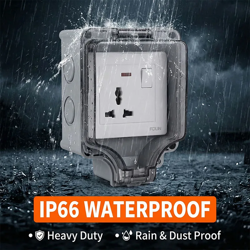 Outdoor Power Outlet Weatherproof - Pannello di Ricarica Industriale IP66 per