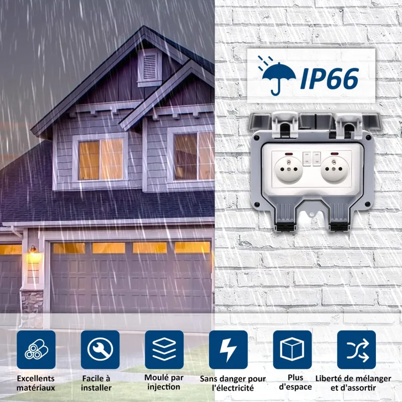 Presa esterna EIOMR Francia IP - Outdoor Power Outlet Weatherproof recensione e prezzo