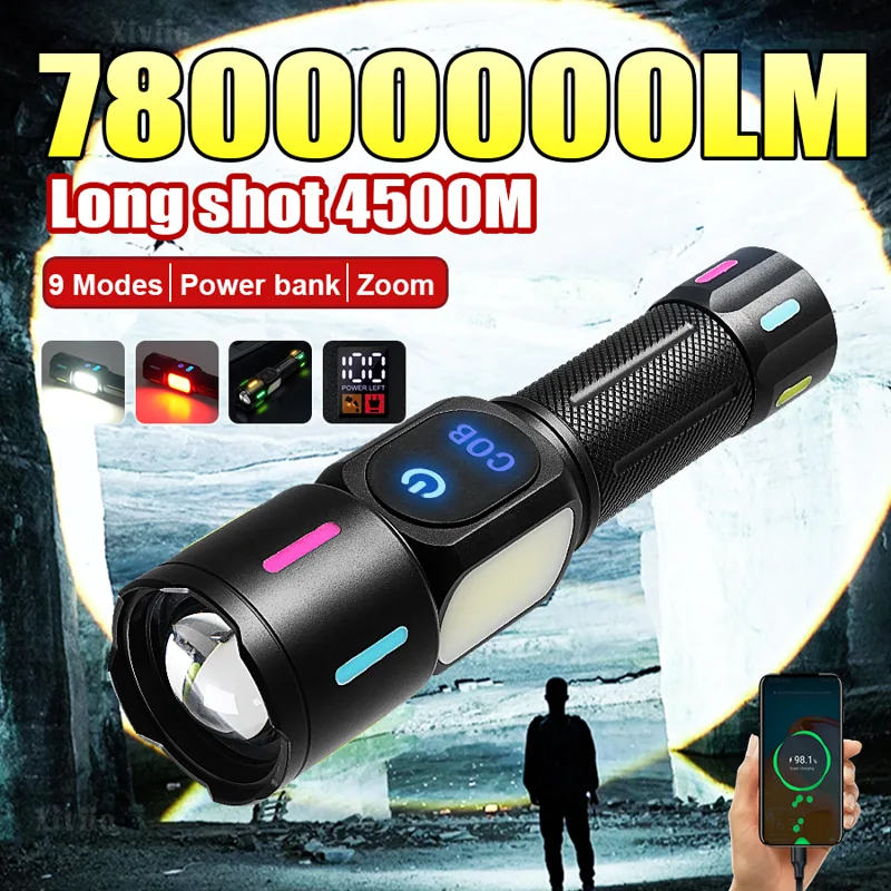 78000000LM Torcia LED Laser bi - Outdoor Power Meter Bike recensione e prezzo